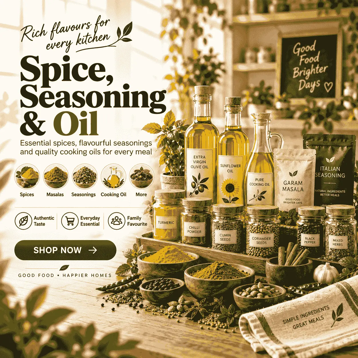 SPICE, SEASONING & OIL